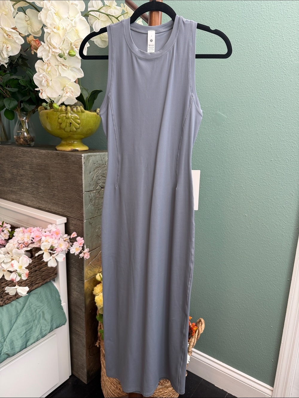 LULULEMON All Aligned Ribbed Midi Dress
